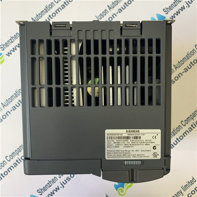 SIEMENS 6SE6440-2UD31-1CA1 MICROMASTER 440 without filter 380-480 V 3 AC +10/-10% 47-63 Hz constant torque 11 kW overload 150% 60 s