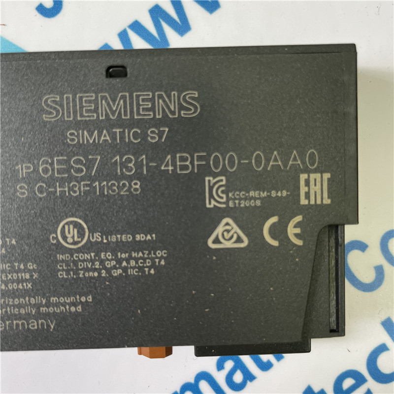 SIEMENS 6ES7131-4BF00-0AA0 Electronics module for ET 200S, 8DI 24 V DC 15 mm width, 1 unit per packing unit