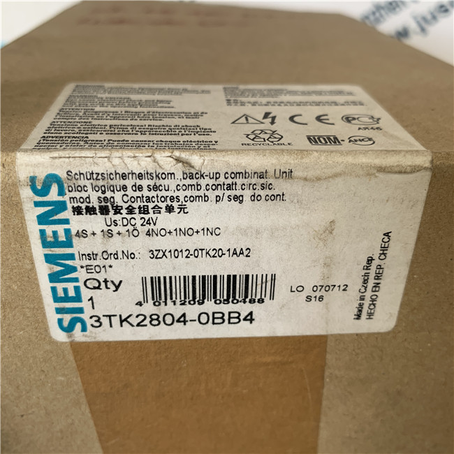 SIEMENS 3TK2804-0BB4 CONTACTOR COMBINATION FOR SAFETY CIRCUITS ENABLING AND SIGNALLING CIRCUIT 4NO