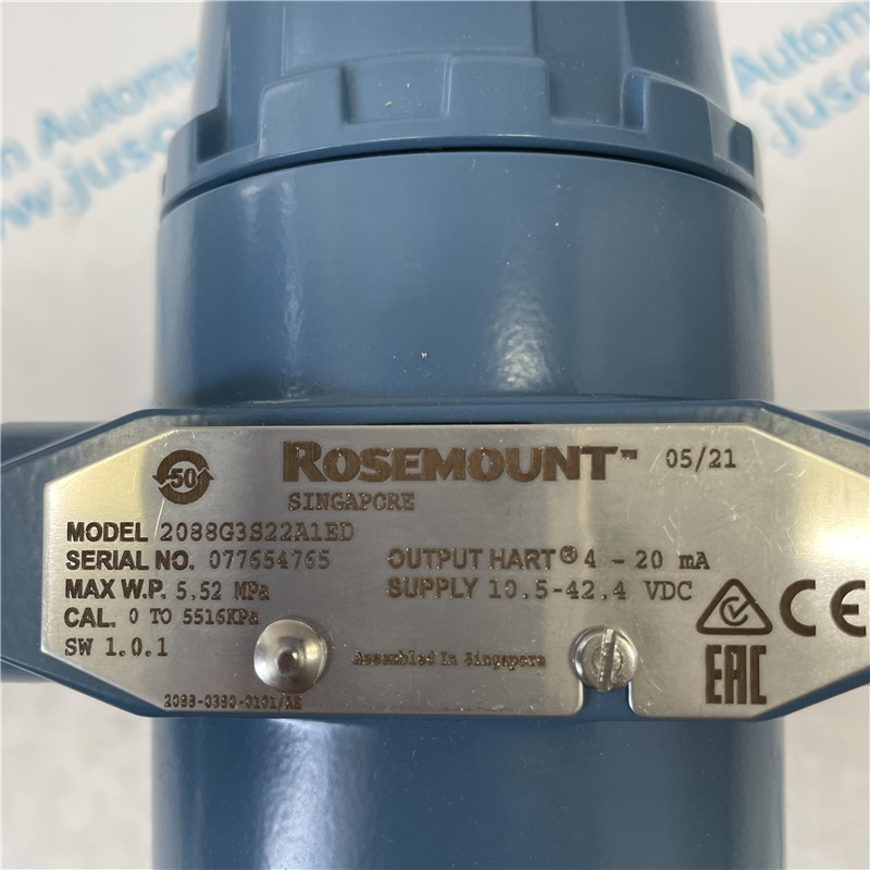 EMERSON Rosemount Pressure Transmitter 2088G3S22A1ED
