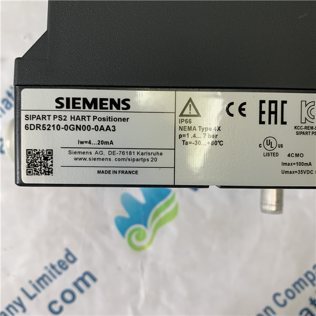 SIEMENS 6DR5210-0GN00-0AA3 SIPART PS2 smart electropneumatic positioner for pneumatic linear and part-turn actuators; 