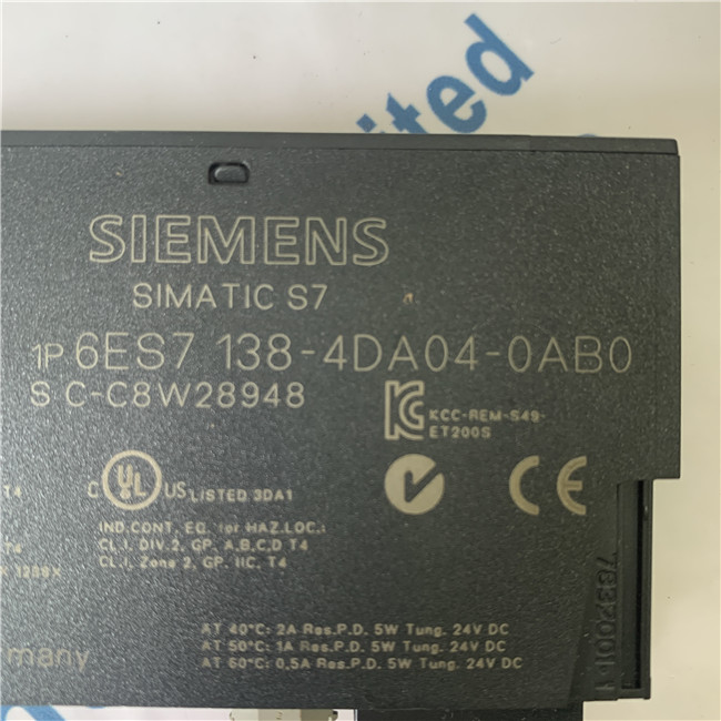 SIEMENS 6ES7138-4DA04-0AB0 SIMATIC DP, Electronics module for ET 200S