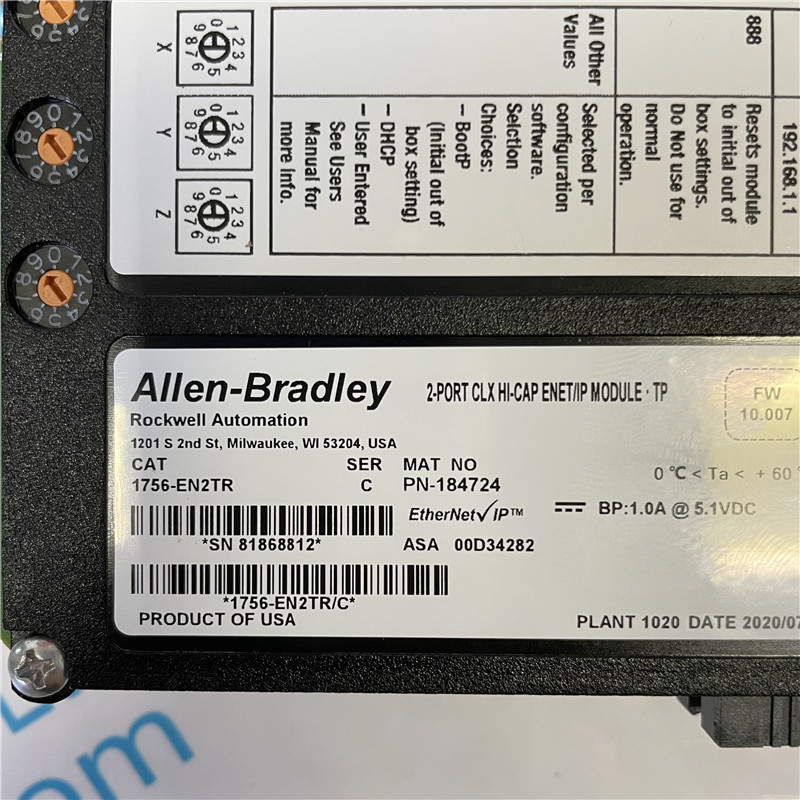 Allen Bradley switch input module 1756-EN2TR