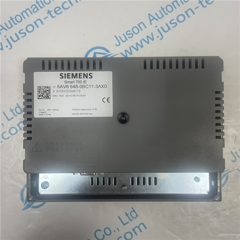 SIEMENS fine panel 6AV6648-0BC11-3AX0 SIMATIC HMI SMART 700 IE, SMART Panel, Touch operation, 7" widescreen TFT display, 65536 colors, RS422/485 interface