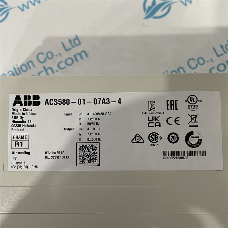 ABB inverter ACS580-01-07A3-4