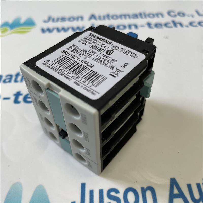 SIEMENS auxiliary contact 3RH1921-1FA22 Attachable block, 4-pole, 2 NO + 2 NC, EN 50005