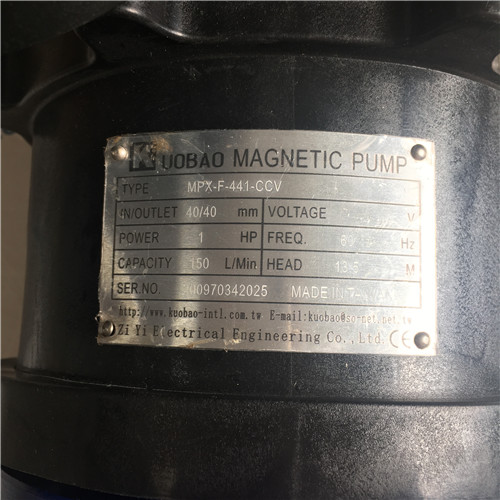 KUOBAO MPX-F-441-CCV magnetic pump