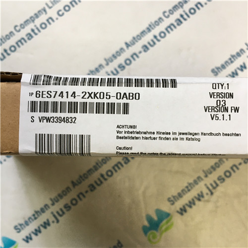 Siemens 6ES7414-2XK05-0AB0 SIMATIC S7-400, CPU 414-2 Central processing unit with: work memory 1 MB, (0.5 MB code, 0.5 MB data), 1st interface MPI/DP 12 Mbit/s, 2nd interface PROFIBUS DP
