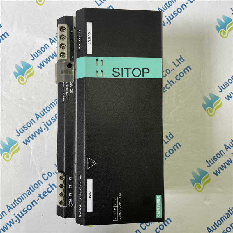SIEMENS power supply 6EP1437-3BA00 SITOP modular 40 A Stabilized power supply input: 400-500 V 3 AC output: 24 V DC/40 A