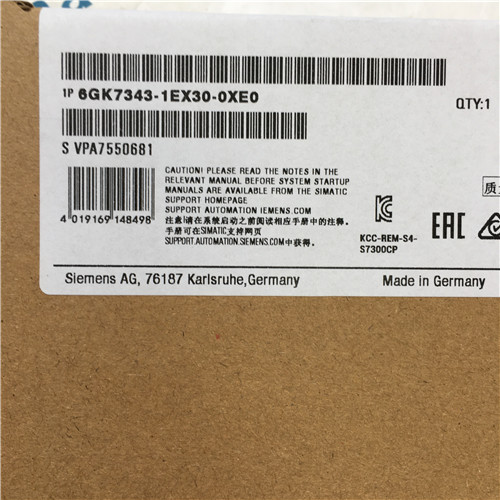 Siemens 6GK7343-1EX30-0XE0 Communications processor CP 343-1 for connection of SIMATIC S7-300 to Industrial Ethernet via ISO and TCP/IP, PROFINET IO controller or PROFINET IO device