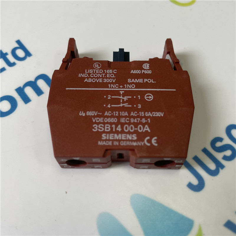 SIEMENS 3SB1400-0A Contact block, 22 and 30 mm, 1 NO + 1 NC, screw terminal, front plate mounting