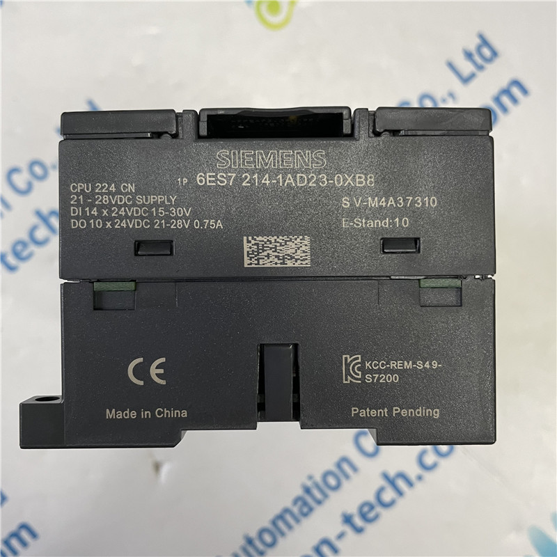 SIEMENS CPU 6ES7214-1AD23-0XB8 SIMATIC S7-200 CN, CPU 224 Compact device, DC power supply 14 DI DC/10 DO DC