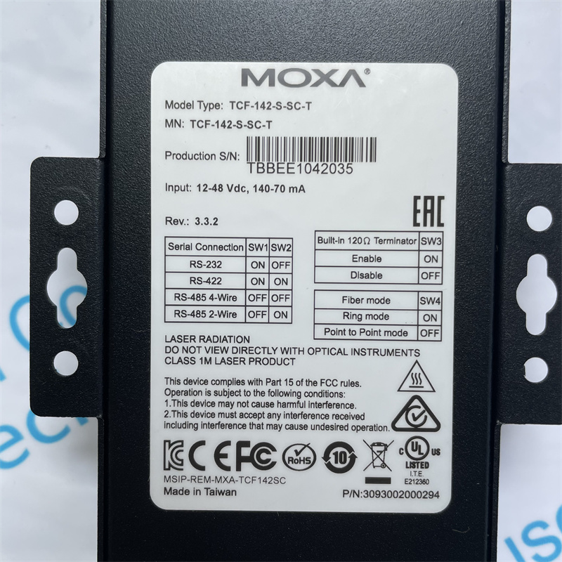 MOXA serial port optical fiber converter TCF-142-S-SC-T