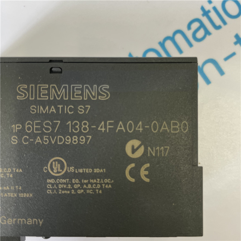 SIEMENS digital input module 6ES7138-4FA04-0AB0 SIMATIC DP, Electronics module f. ET200S, 4/8 F-DI PROFIsafe, 
