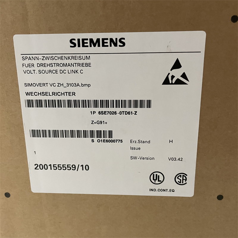 SIEMENS inverter 6SE7026-0TD61-Z G91
