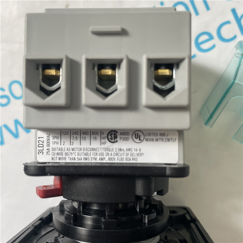 SIEMENS disconnector 3LD2154-0TK51 SENTRON, Switch disconnector 3LD, main switch, 3-pole, Iu: 25 A, Operating power / at AC-23 A at 400 V: 9.5 kW