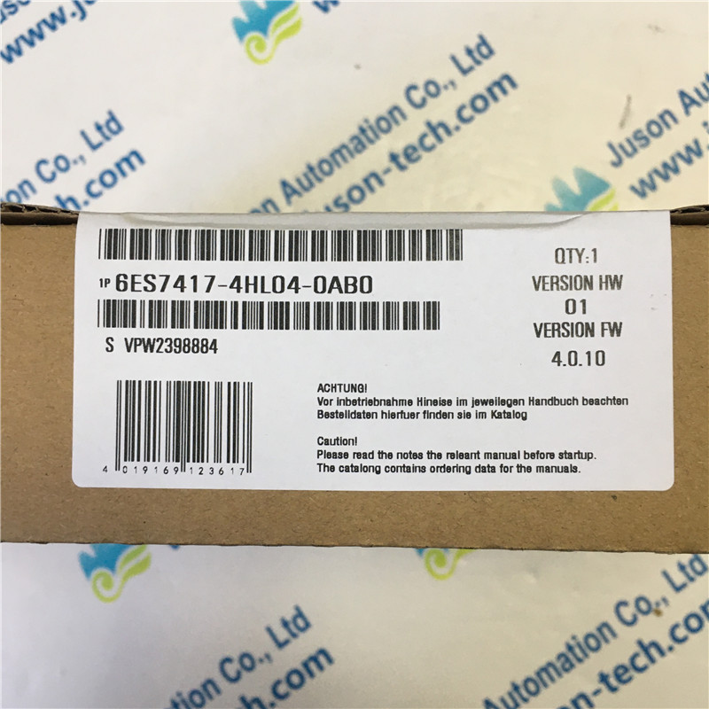 Siemens module 6ES7417-4HL04-0AB0 SIMATIC S7-400H, CPU 417H Central processing unit for S7-400H 4 interfaces: 1 MPI/DP