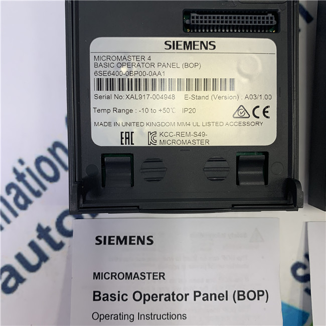 SIEMENS 6SE6400-0BP00-0AA1 MICROMASTER 4 Basic Operator Panel (BOP)