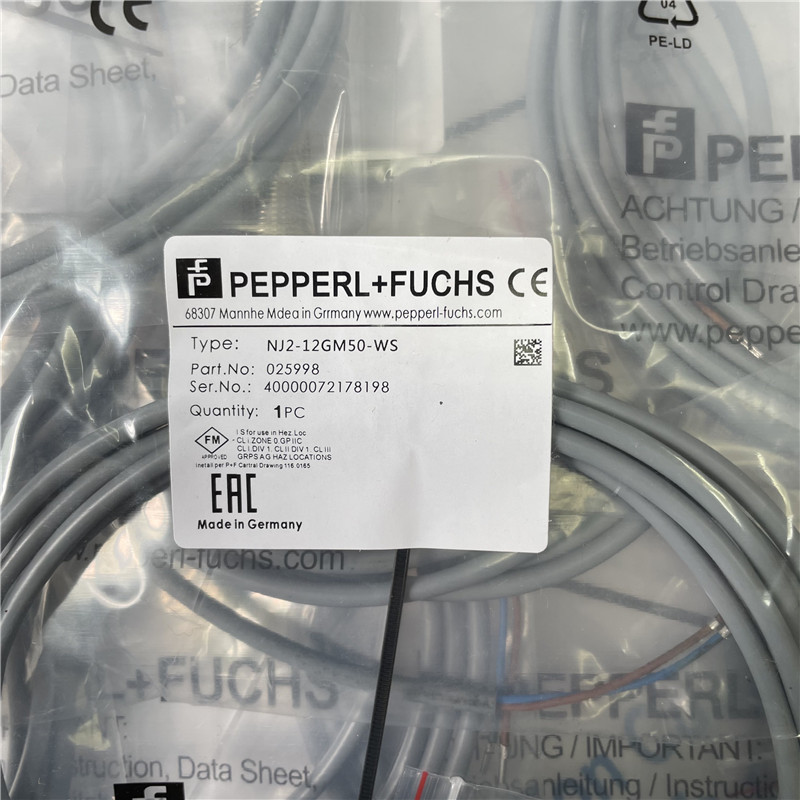 PEPPERL+FUCHS Proximity Sensor NJ2-12GM50-WS