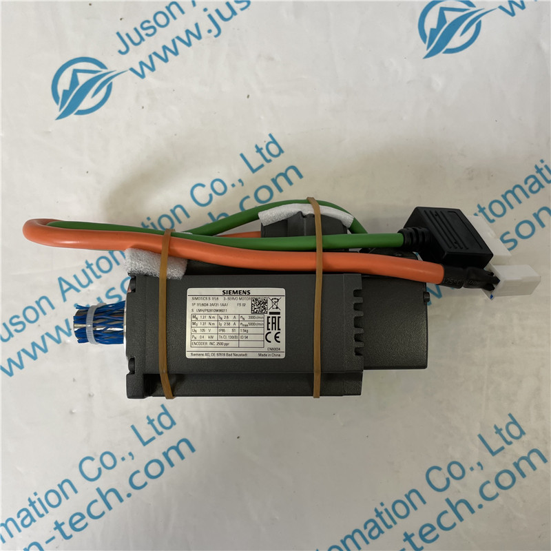 SIEMENS AC servo motor 1FL6034-2AF21-1AA1 SIMOTICS S-1FL6 Operating voltage 230 V 3AC Pn=0.4 kW; Nn=3000 rpm M0=1.27 Nm; 