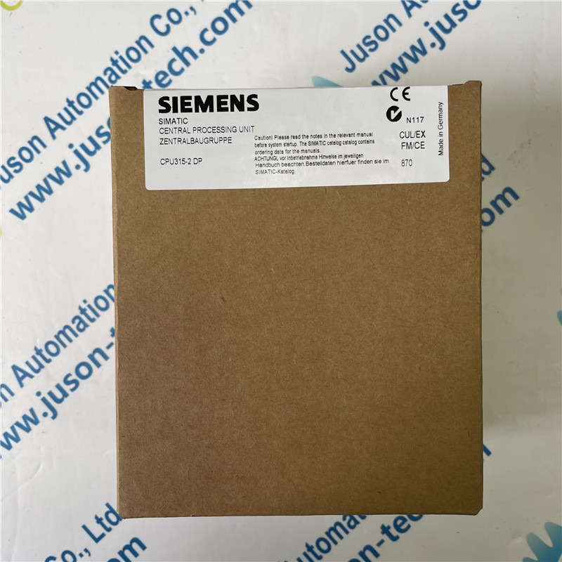 SIEMENS 6ES7315-2AF03-0AB0 SIMATIC S7-300, CPU 315-2 DP, Central processing unit with integr. Power supply 24 V DC, Work memory 64 KB 2nd interface DP master/slave