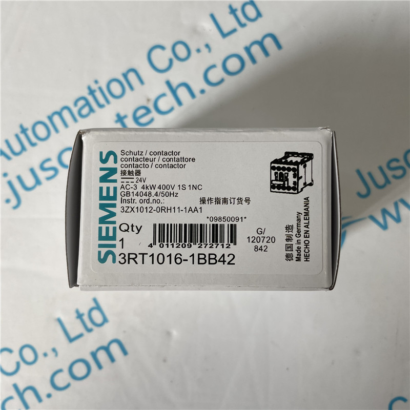 SIEMENS DC contactor 3RT1016-1BB42 Power contactor, AC-3 9 A, 4 kW / 400 V 1 NC, 24 V DC 3-pole, Size S00 Screw terminal 