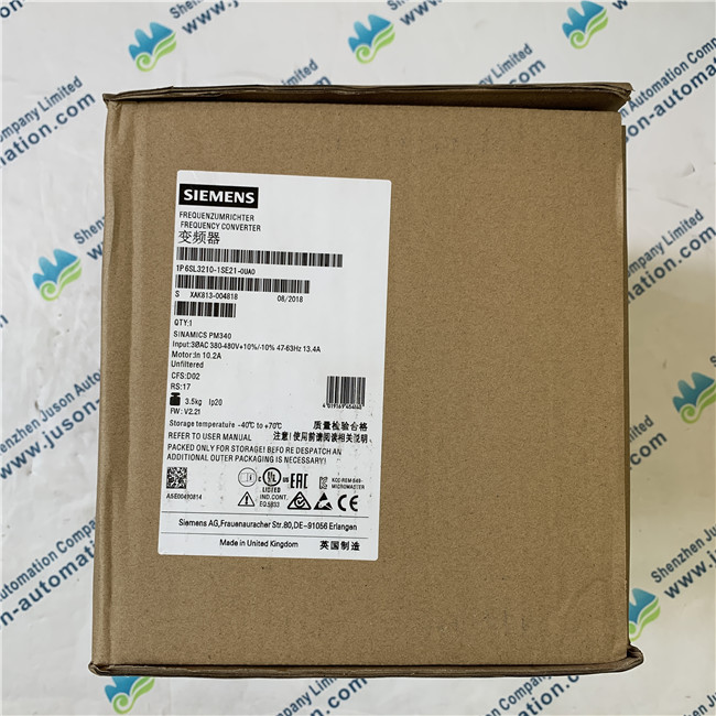 SIEMENS 6SL3210-1SE21-0UA0 SINAMICS S120 converter Power Module 