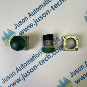 SIEMENS 3SB3501-6BA40 Indicator light, 22mm, round, metal, green, lens with concentric rings with holder 