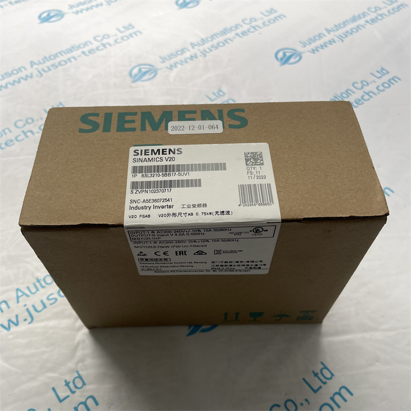 SIEMENS inverter 6SL3210-5BB17-5UV1 