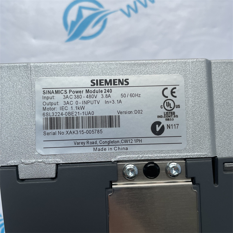 SIEMENS inverter 6SL3224-0BE21-1UA0 SINAMICS G120 PM 240 Power Module unfiltered with integrated braking chopper 380-480 V 3 AC +10/-10% 47-63 Hz power high overload: