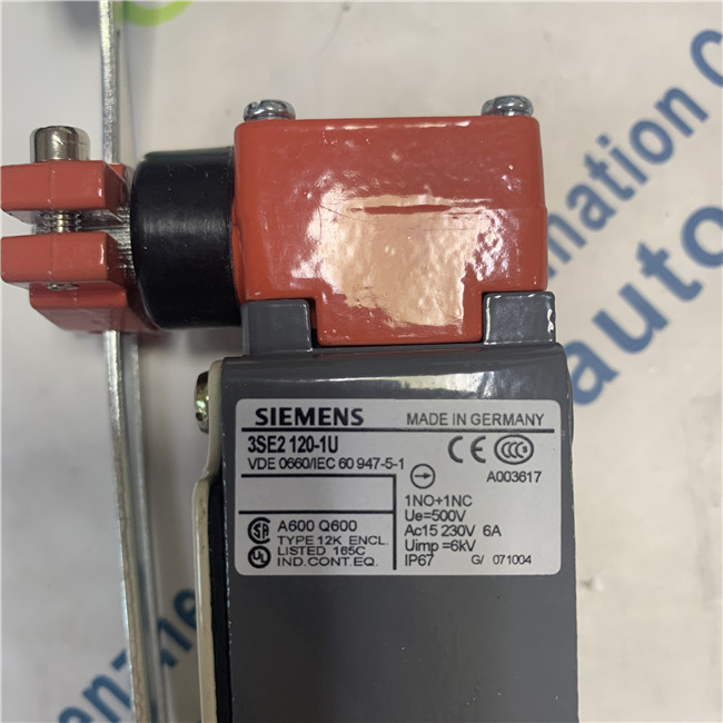 SIEMENS 3SE2120-1U POSITION SWITCH METAL-ENCLOSED 1XM20X1.5 SNAP-ACTION CONTACTS 1NO+1NC SWIVEL LEVER LENGTH ADJUST. WITH METAL SHAFT