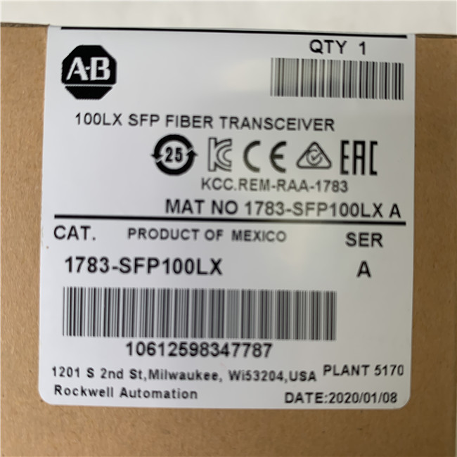 Allen Bradley PLC optical module 1783-SFP100LX 