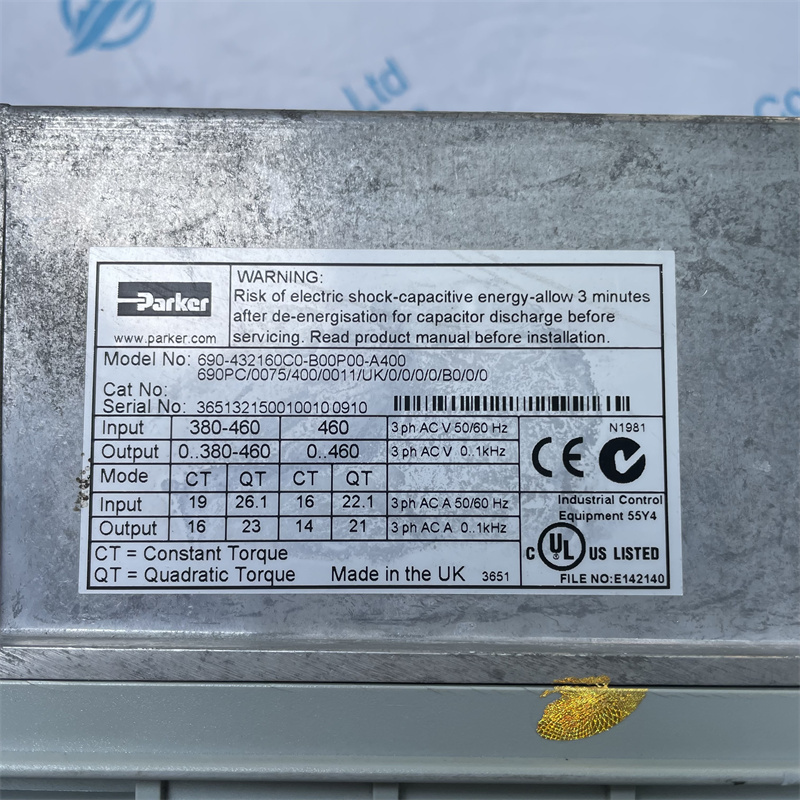 Parker inverter 690PC 0075 400 0011 UK 0 0 0 0 B0 0 0